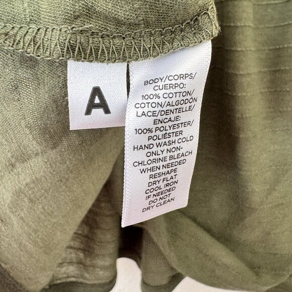 LOFT Green Smocked Tank Top with Pleated Details - Picture 7 of 10